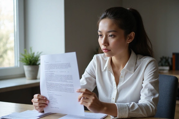 Άτομο που διαβάζει νομικό έγγραφο